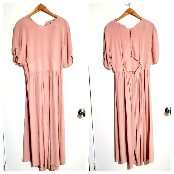 ASOS Dust Rose Jumpsuit "Dress" Size 12 - Picture 1 of 13